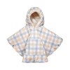 Winterponcho - Checker grey cream